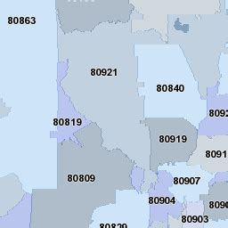 Colorado Springs Co Zip Code Map - map of interstate