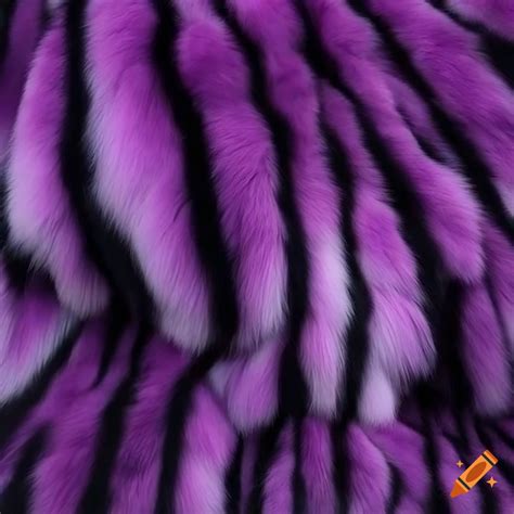 Purple zebra print fur coat on Craiyon