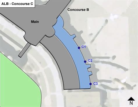 Albany Airport ALB Concourse C Map