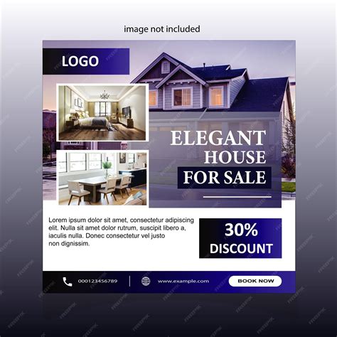 Premium Vector | A home advertisement for a house for sale.