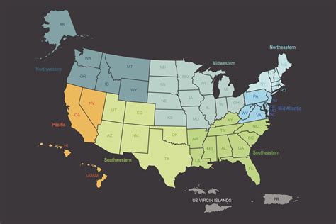 Laminated Map of the United States and its Territories USA Classroom ...