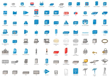 Cisco Network Design. Cisco icons, shapes, stencils, symbols and design ...