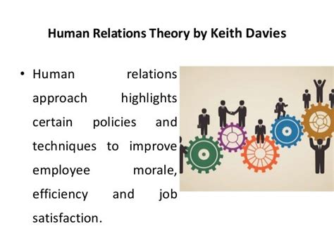 Human relations theory by keith davies - theories of industrial rela…