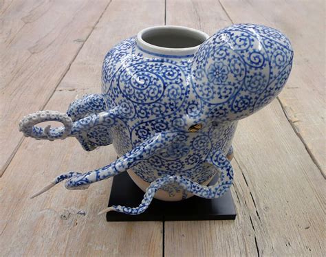 Keiko Masumoto's Octopi Embedded In Ceramic Vase | FREEYORK