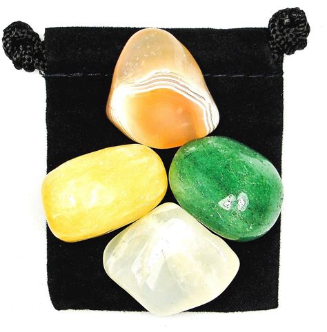 EMOTIONAL INTELLIGENCE Tumbled Crystal Healing Set 4 Gemstones W ...