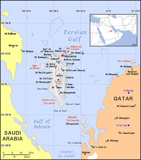 Political map of Bahrain. Bahrain political map | Vidiani.com | Maps of ...