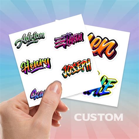 Custom Name Graffiti Stickers, Custom Name Sticker, Graffiti Text Decal ...