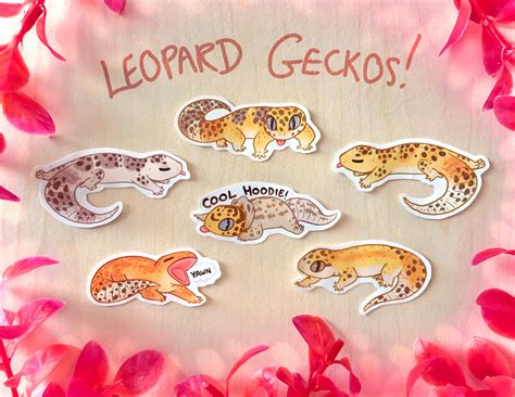 Leopard Geckos Vinyl Sticker Set Gloss Matte - Etsy UK