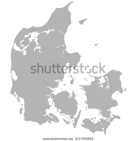 High Quality Map Denmark Borders Regions Stock Vector (Royalty Free) 1157393842 | Shutterstock