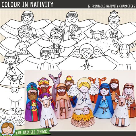 A printable Nativity scene craft your kids will love to make