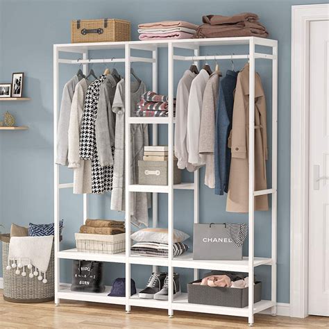 Tribesigns Free-Standing Closet Organizer,Heavy Duty Clothes Rack With ...