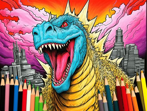 Discover 79+ newest godzilla coloring pages , free to print and download - Shill Art