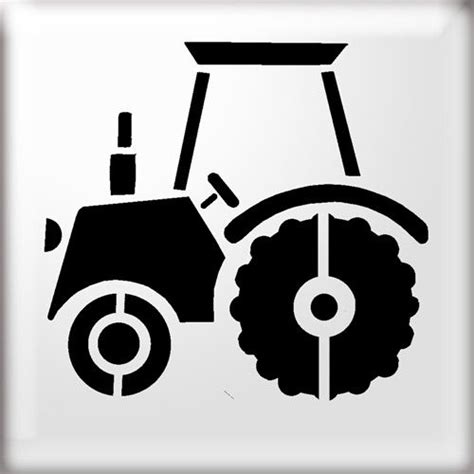 a tractor is shown in this black and white photo, with the word farm on it