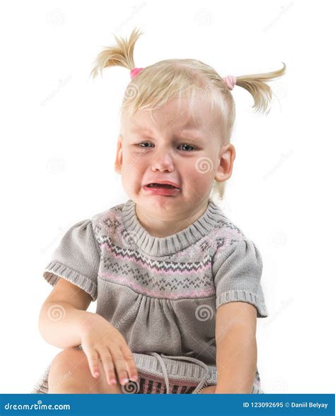 Crying Baby Girl Isolated Stock Image | CartoonDealer.com #123092695