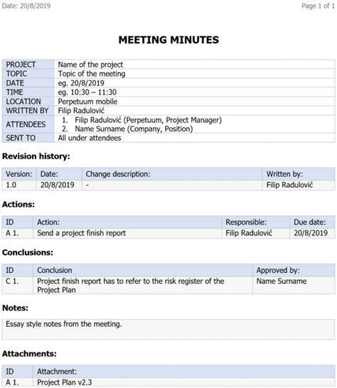 Pta Meeting Minutes Template