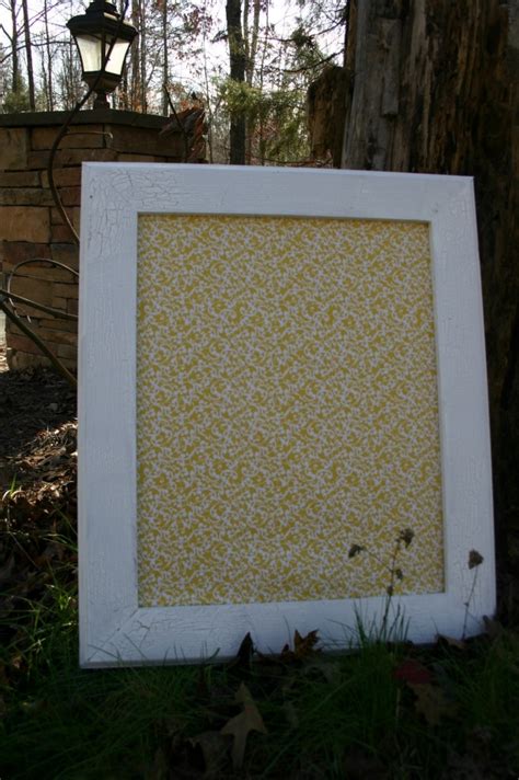 White Vintage Style Frame with decorative Cork Board 22 x26