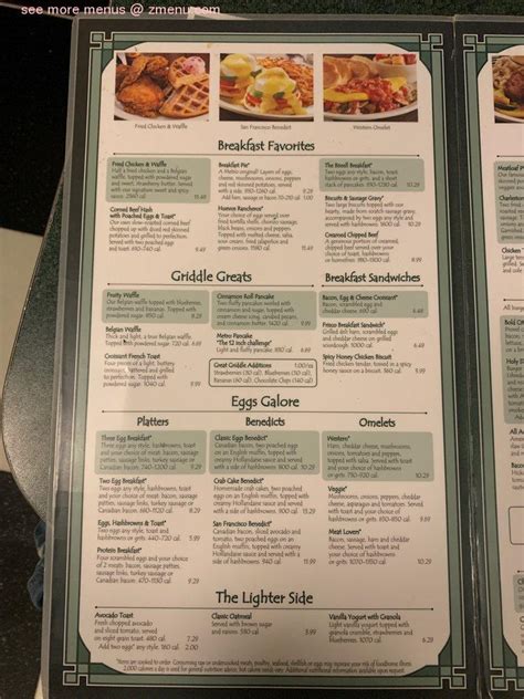 Menu at Metro Diner restaurant, Bensalem