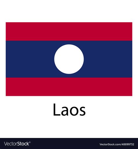 Laos national flag Royalty Free Vector Image - VectorStock