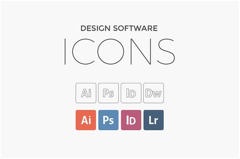 Free Design Software Icons on Behance