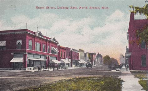 NORTH BRANCH , Michigan; PU-1911 ; Huron Street , Looking East | Michigan, North branch, Huron