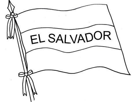 El Salvador Map and Flag Coloring Page - Free Printable Coloring Pages for Kids