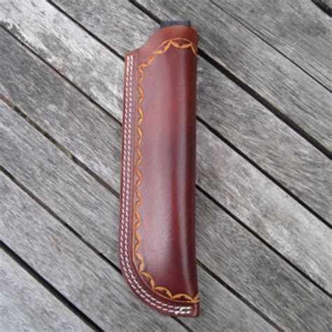 Knife Sheath 1 - Hand Tooled & Dyed Brown Leather (Wet Form) Knife ...