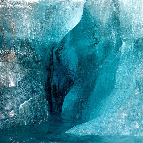 Inside the ice caves on Svalbard