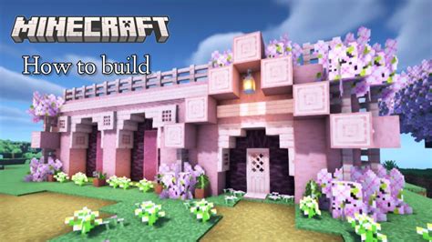 Minecraft 1.20 🌸 Cherry blossom one-story house build tutorial. - YouTube