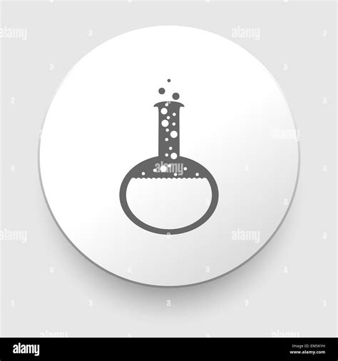 Chemical reaction symbol with flask Stock Photo - Alamy