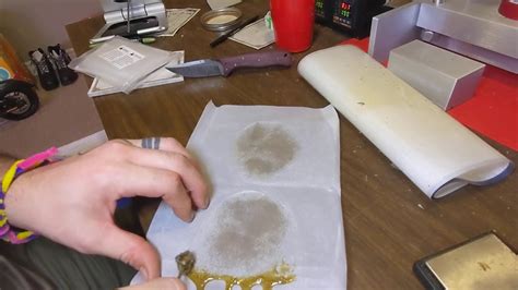 collecting rosin on parchment paper. how i do it. - YouTube