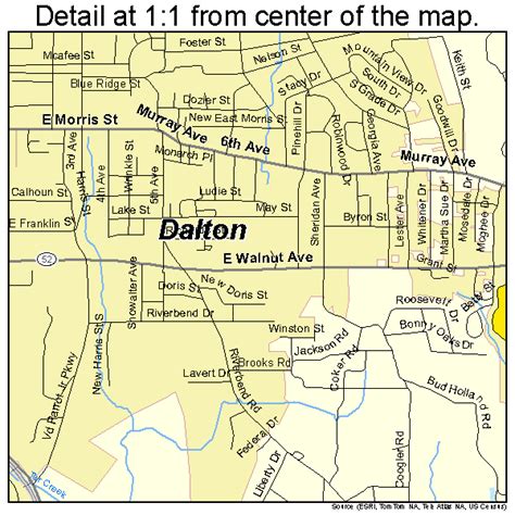 Dalton Georgia Street Map 1321380