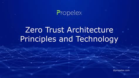 Zero Trust Architecture Principles and Technology - Propelex