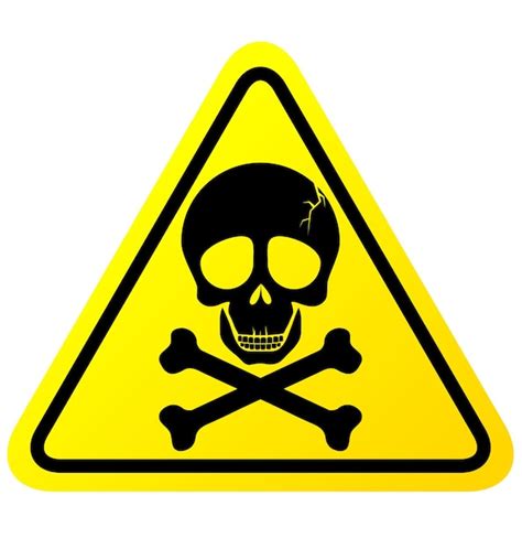 Premium Vector | Skull danger sign vector