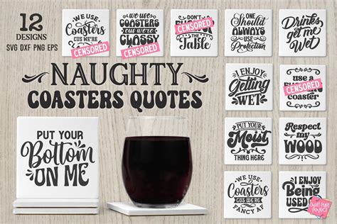 Naughty Coaster Quotes SVG Bundle, Funny Coaster Sayings, Coaster Svg, Sarcastic Coaster Designs ...