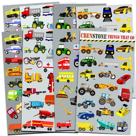 Buy Cars and Trucks Stickers Party Supplies Pack Toddler - Over 160 ...