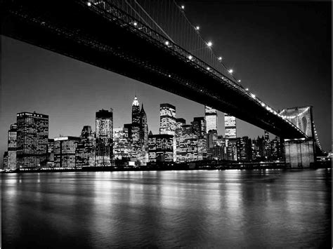 Manhattan Skyline Wall Mural DM119 Black and White |Full Size Large ...