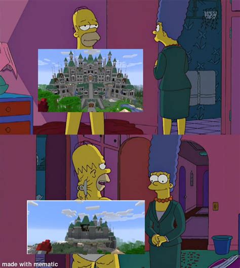 [Homer Simpson's Back Fat] the back of the mansion : r/hermitcraftmemes