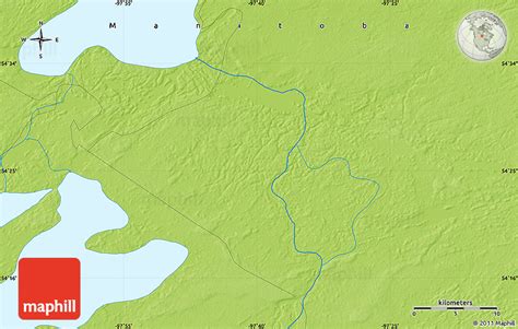 Physical Map of Cross Lake