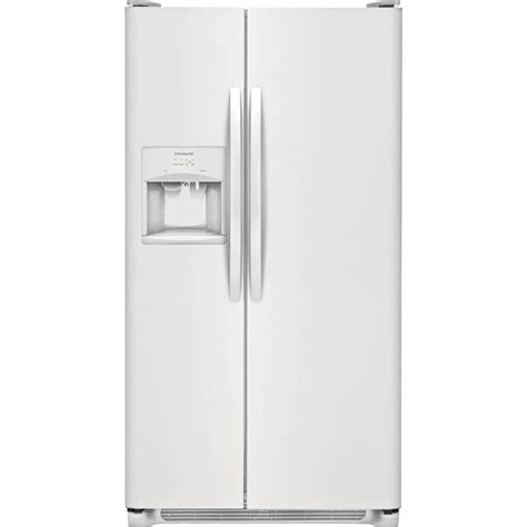 Frigidaire 22-cu ft Side-by-Side Refrigerator with Ice Maker (White) at Lowes.com