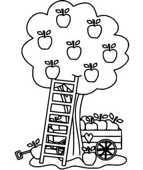 Free Apple Tree coloring page - Download, Print or Color Online for Free