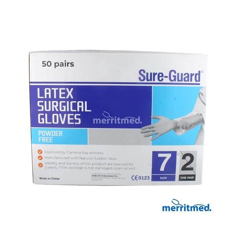 Sure-Guard+ Latex Surgical Gloves (Sterile, 7.0) | Merritmed PH