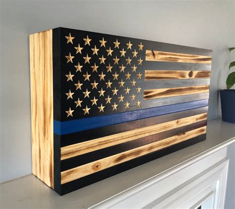 Wooden American Flag Gun Case - chinadollman