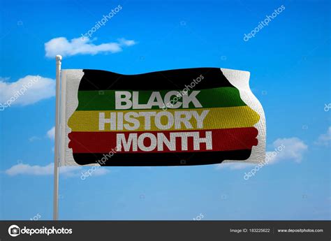 Black History Month Flag Blue Sky — Stock Photo © tiagoz #183225622