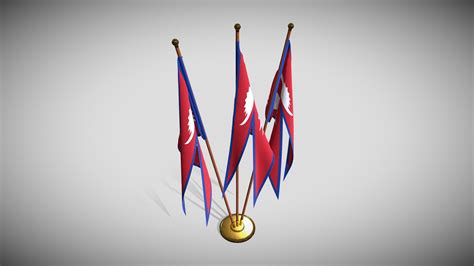 Nepal Flag Pack - Buy Royalty Free 3D model by dragosburian [47acd2c] - Sketchfab Store