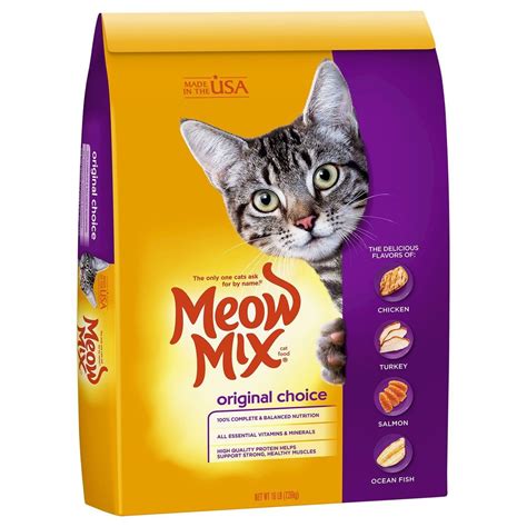 Meow Mix Original Choice Dry Cat Food, 16 lb - Walmart.com