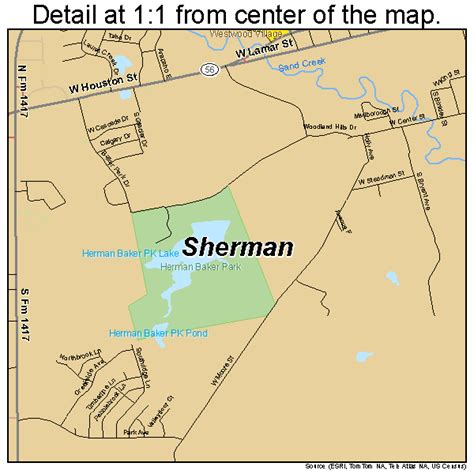 Sherman Texas Street Map 4867496