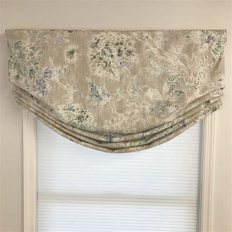 Custom Made to Order Relaxed Faux Roman Shade stationary Valance Using ...