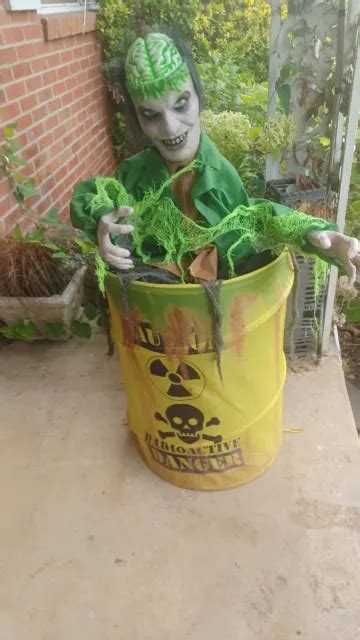 HALLOWEEN PROP LIFE Size HAZMAT HAZARD BARREL And ZOMBIE ANIMATRONIC PROP $298.00 - PicClick