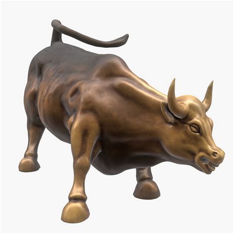 3D charging bull statue model - TurboSquid 1463215