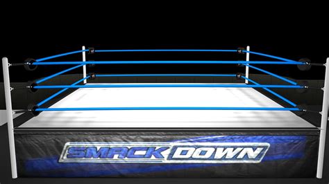 Download Wwe Smackdown Ring With Blue Ropes | Wallpapers.com